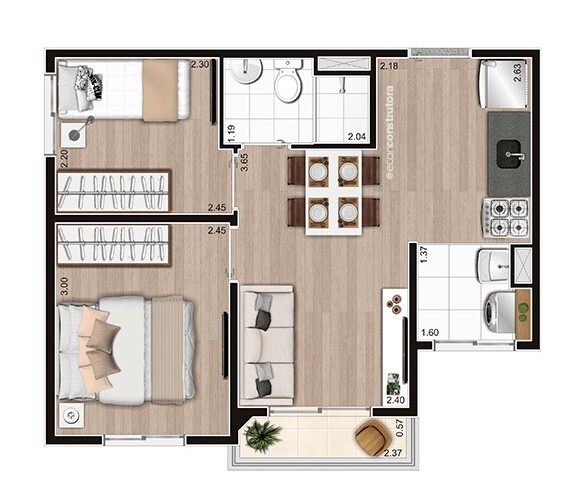 Apartamento à venda com 2 quartos, 3747m² - Foto 31