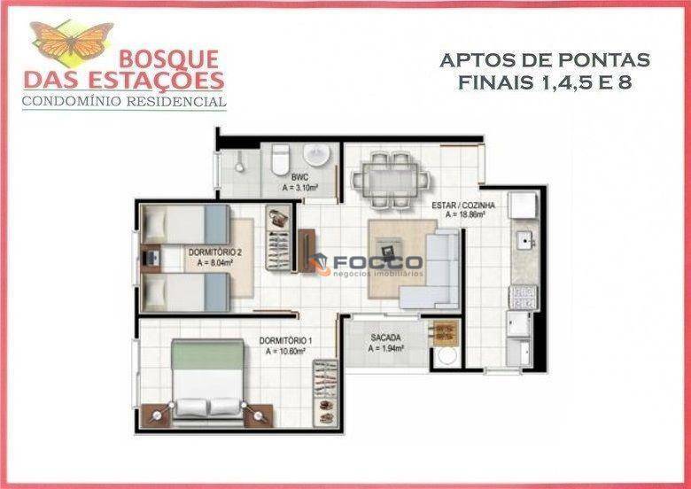 Apartamento à venda com 2 quartos, 50m² - Foto 20