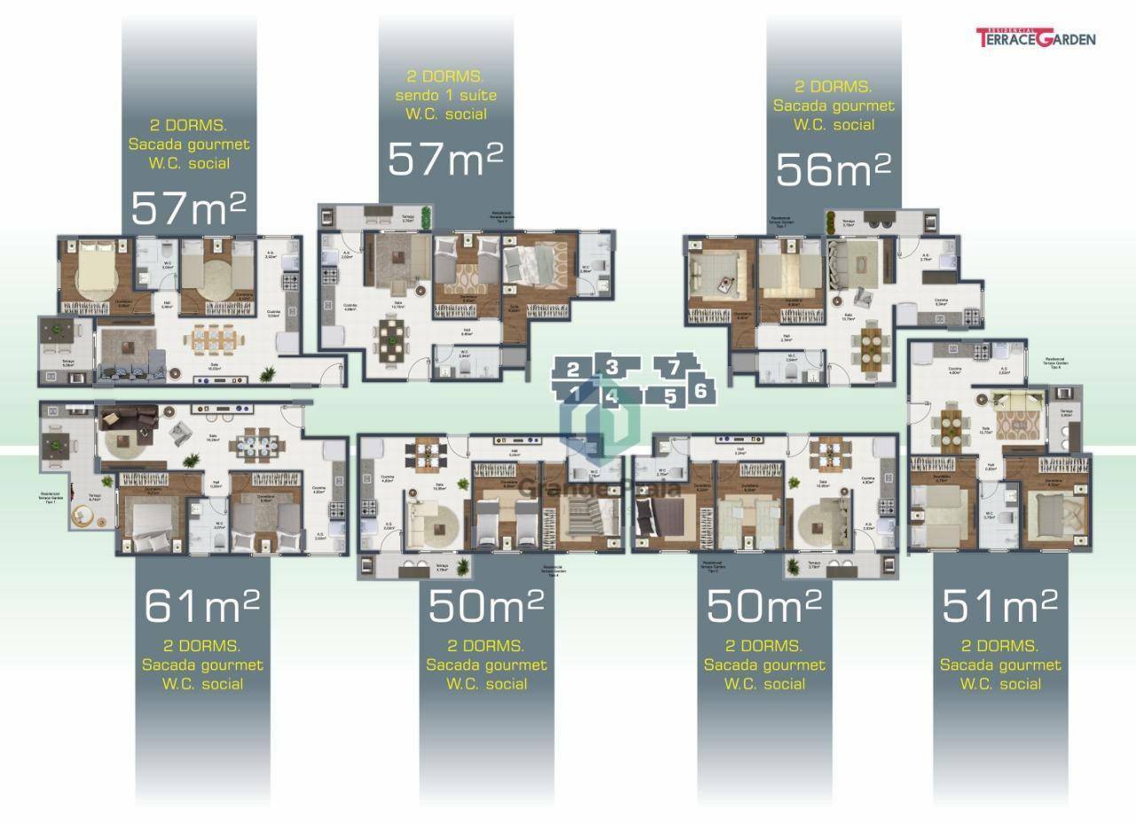 Apartamento à venda com 2 quartos, 57m² - Foto 11