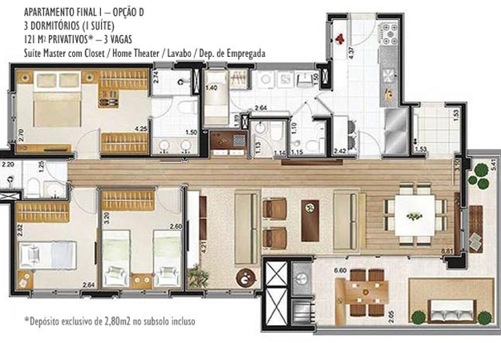 Apartamento à venda com 4 quartos, 117m² - Foto 3