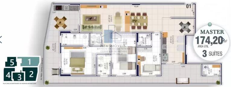 Apartamento à venda com 3 quartos, 174m² - Foto 28