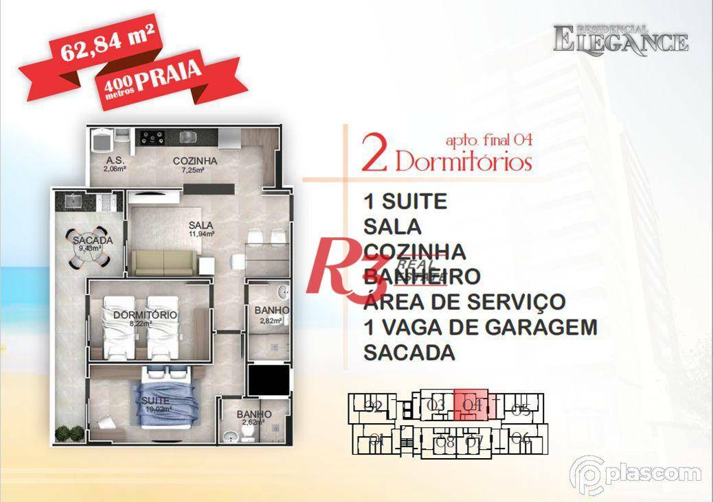 Apartamento à venda com 2 quartos, 62m² - Foto 14