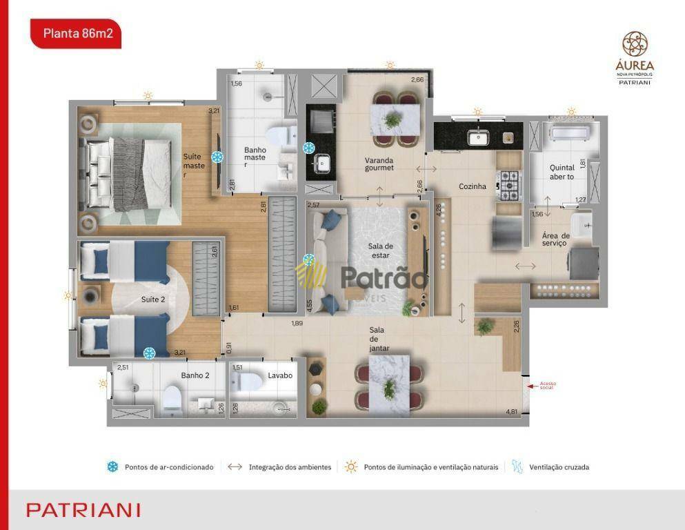 Apartamento à venda com 2 quartos, 86m² - Foto 4