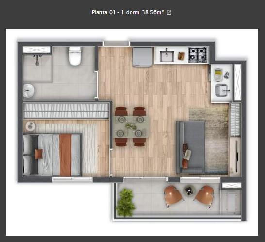 Apartamento à venda com 1 quarto, 39m² - Foto 50