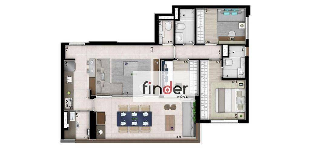 Apartamento à venda com 3 quartos, 95m² - Foto 74