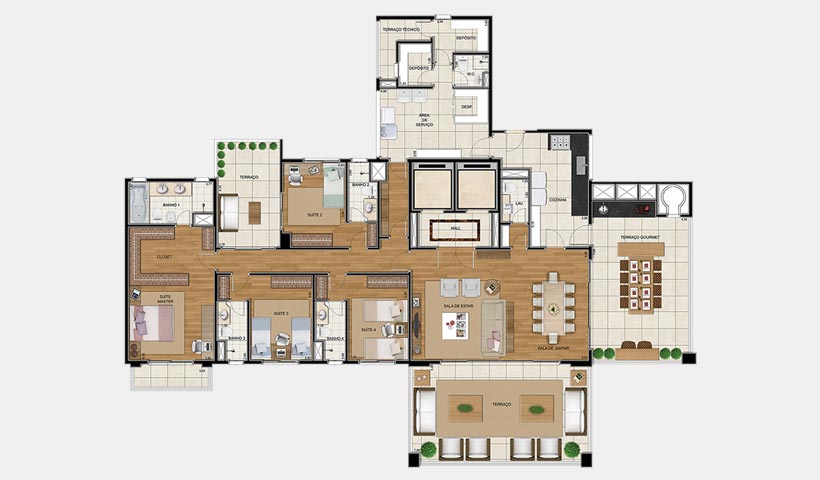 Apartamento à venda com 4 quartos, 306m² - Foto 8