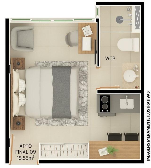 Apartamento à venda com 1 quarto, 21m² - Foto 10