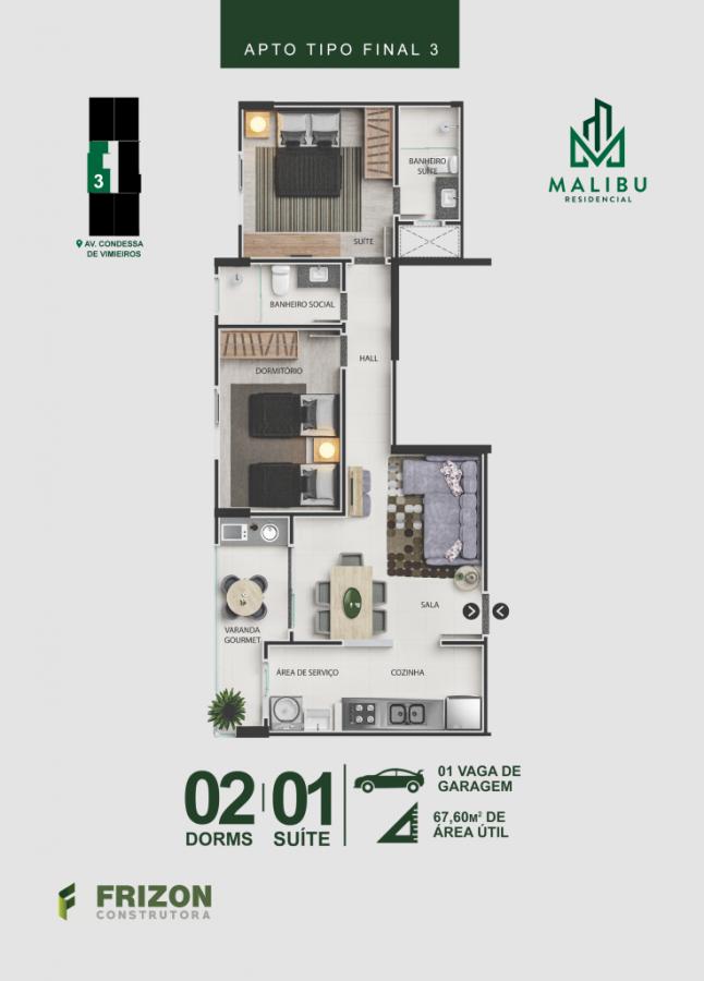 Apartamento à venda com 2 quartos, 73m² - Foto 7