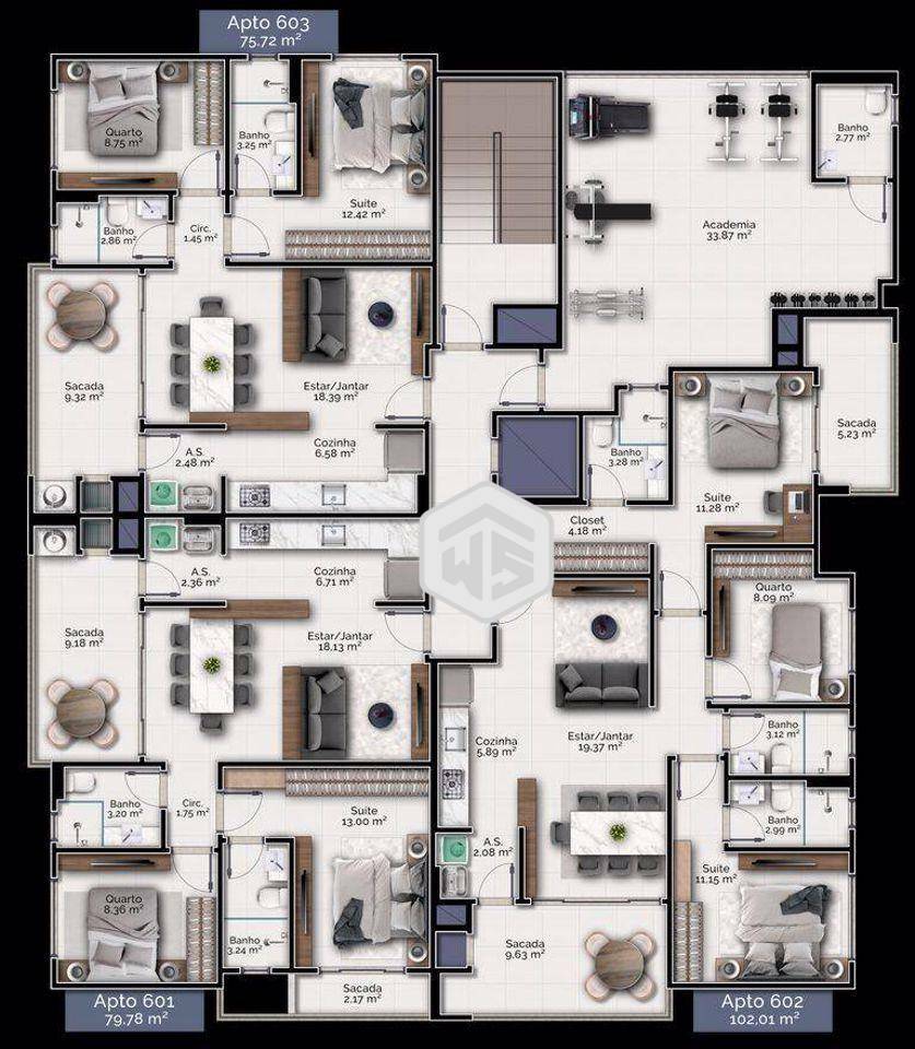 Apartamento, 2 quartos, 79 m² - Foto 6