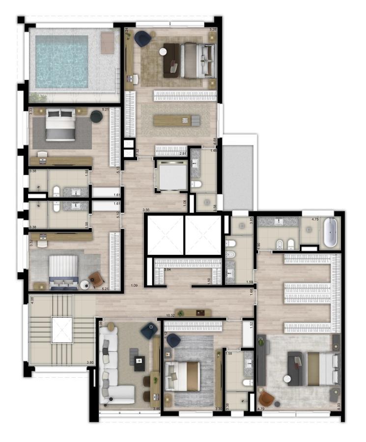 Apartamento à venda com 4 quartos, 277342m² - Foto 6