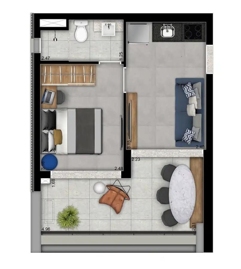 Apartamento à venda com 1 quarto, 2238m² - Foto 37