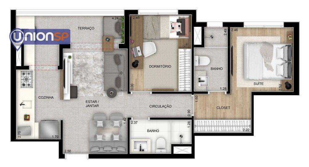 Apartamento à venda com 3 quartos, 68m² - Foto 22