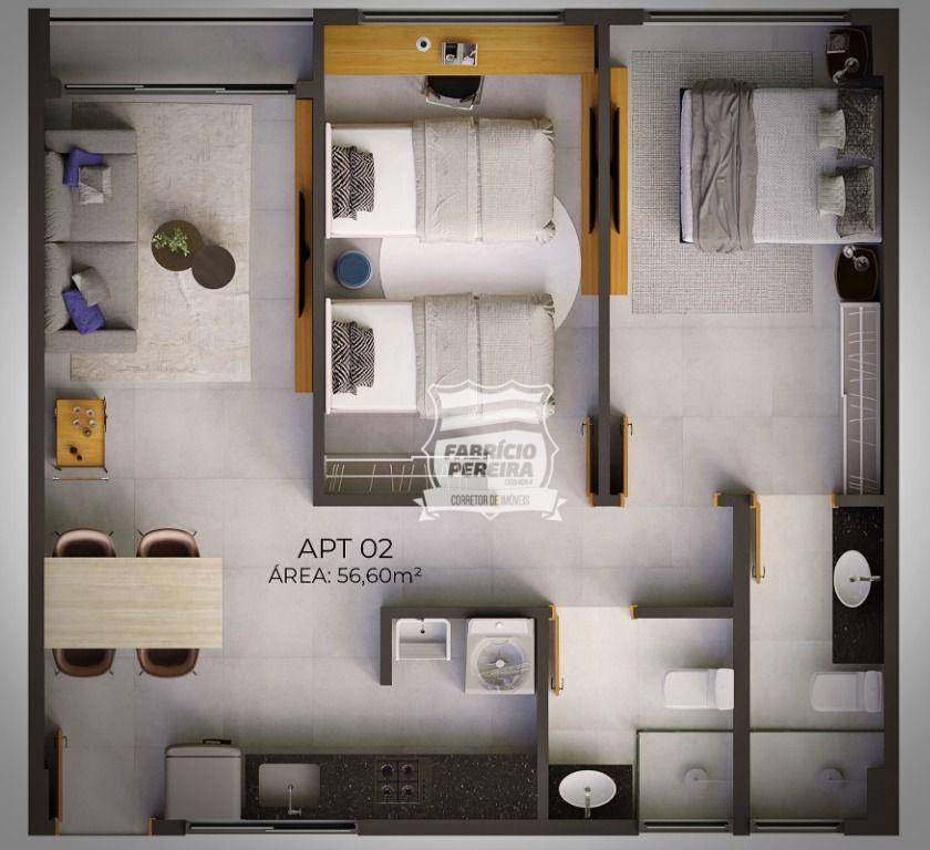 Apartamento à venda com 2 quartos, 57m² - Foto 23