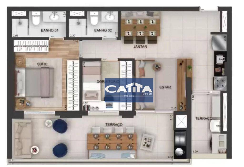 Apartamento à venda com 2 quartos, 79m² - Foto 12