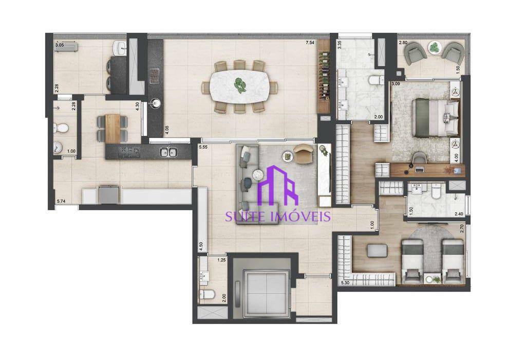 Apartamento à venda com 4 quartos, 240m² - Foto 42