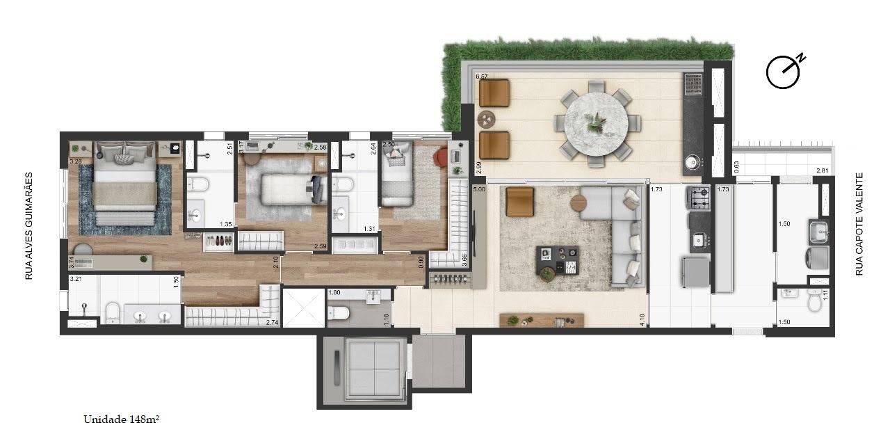 Apartamento à venda com 2 quartos, 128m² - Foto 5