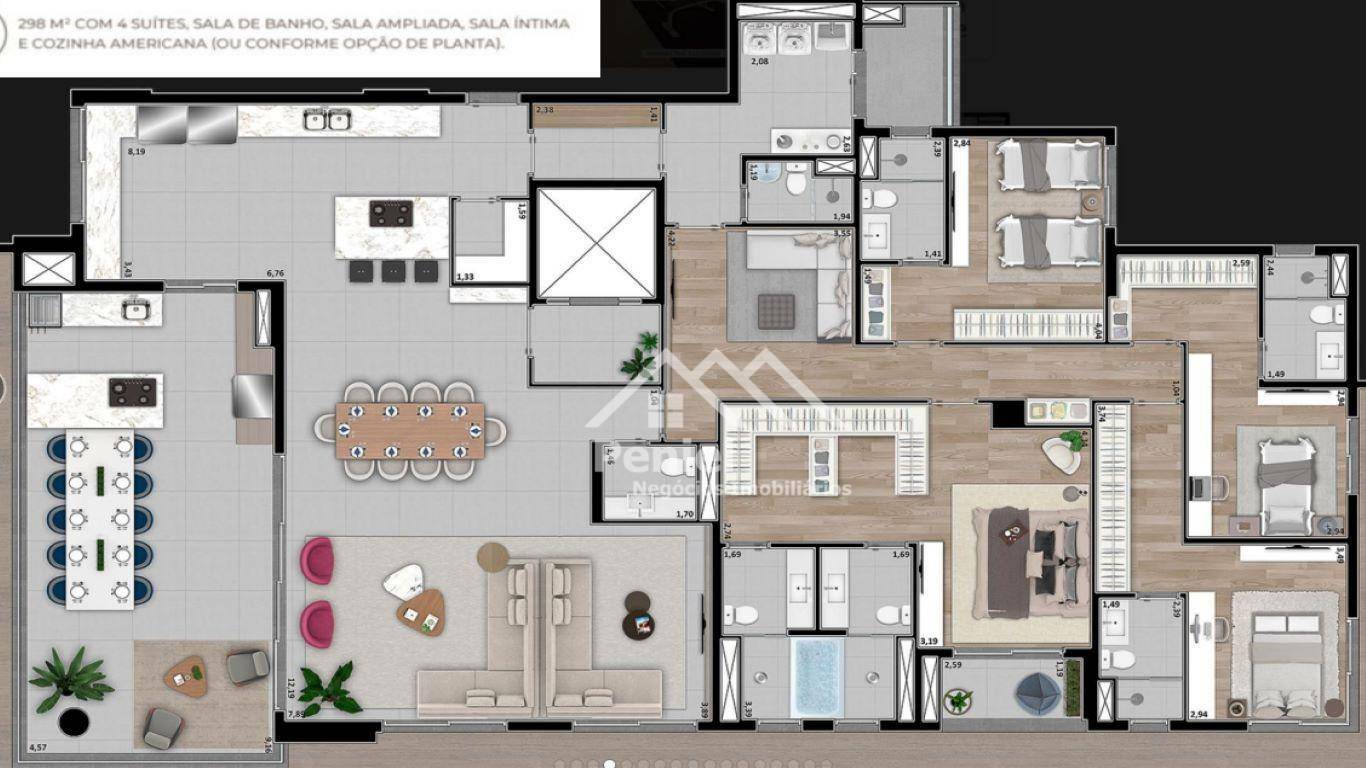 Apartamento à venda com 4 quartos, 298m² - Foto 12