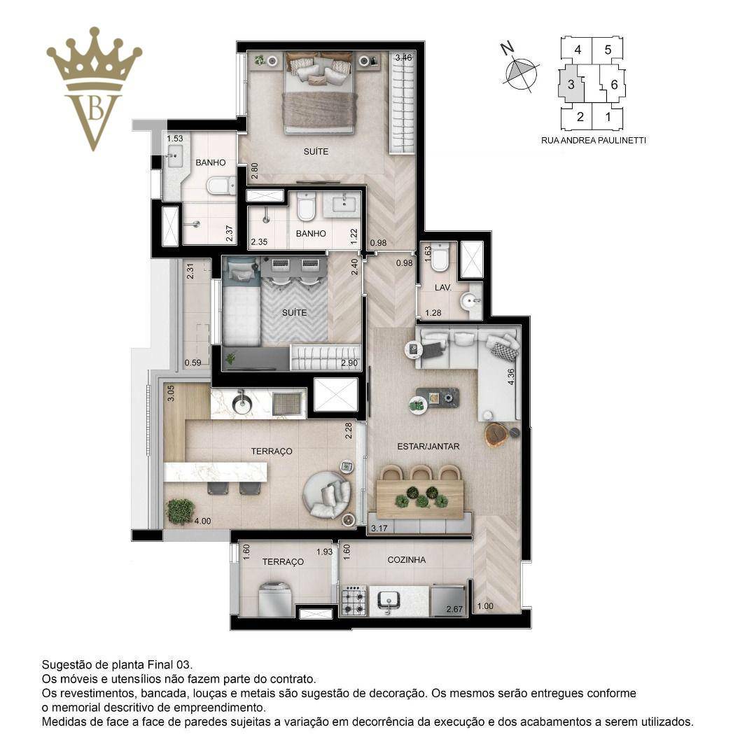 Apartamento à venda com 2 quartos, 76m² - Foto 5