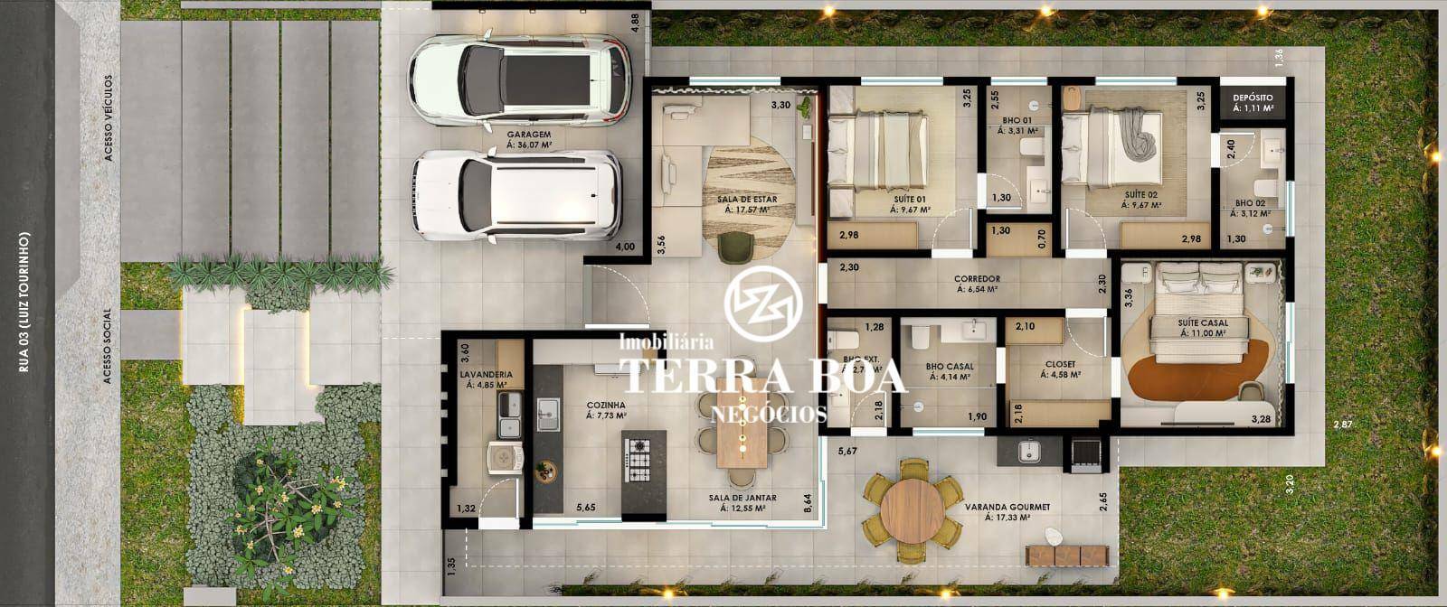 Casa de Condomínio, 3 quartos - Foto 2