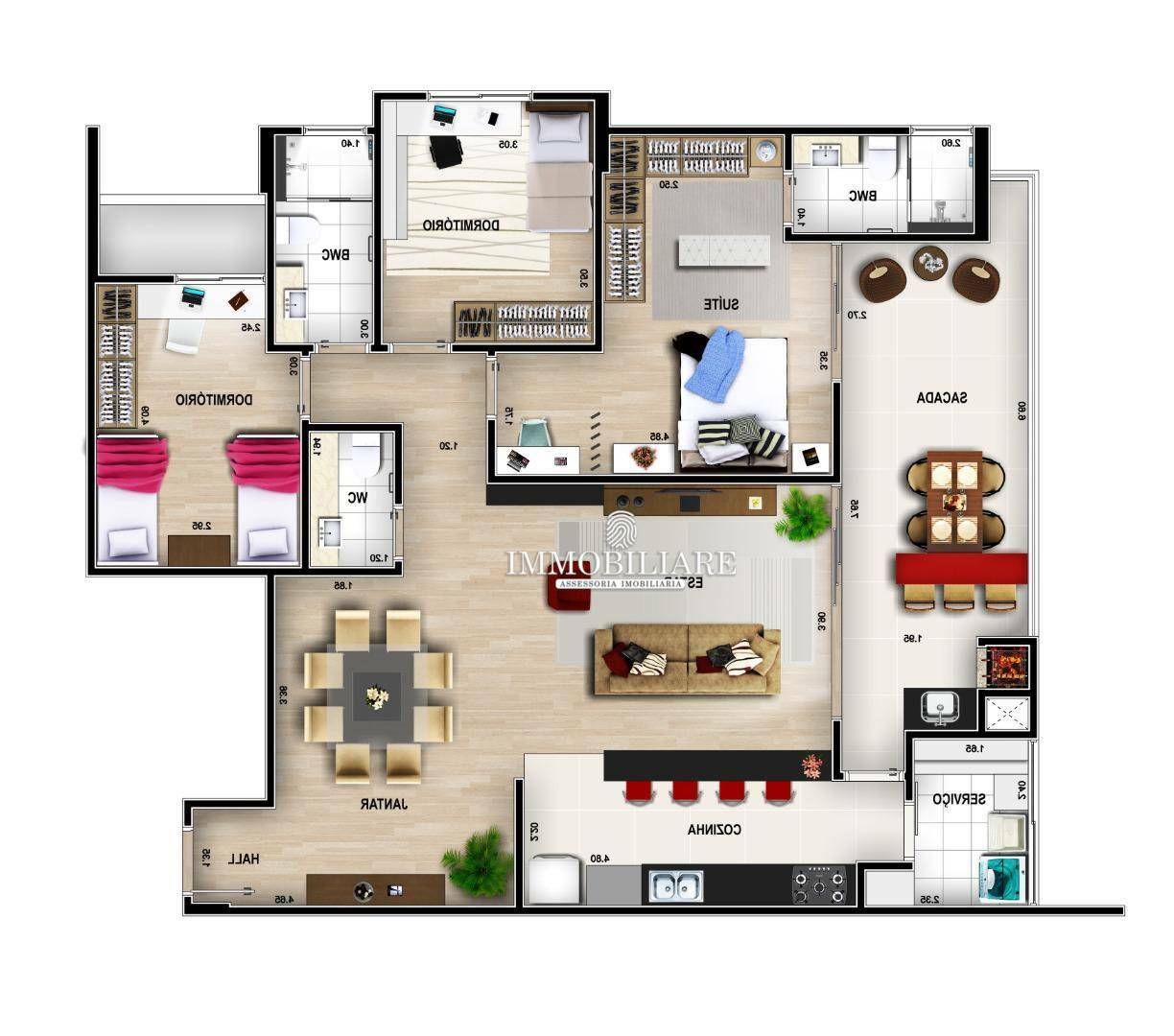 Apartamento à venda com 3 quartos, 137m² - Foto 12