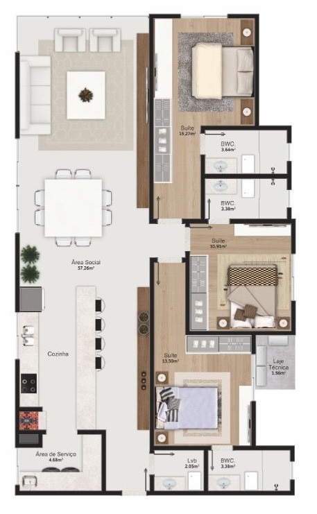 Apartamento à venda com 4 quartos, 136m² - Foto 11