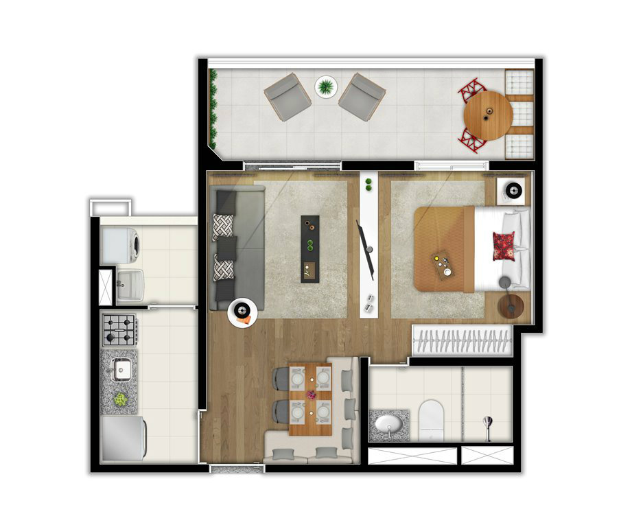 Apartamento à venda com 1 quarto, 43m² - Foto 9