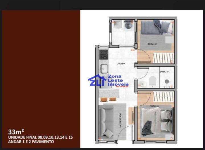 Apartamento à venda com 2 quartos, 33m² - Foto 14