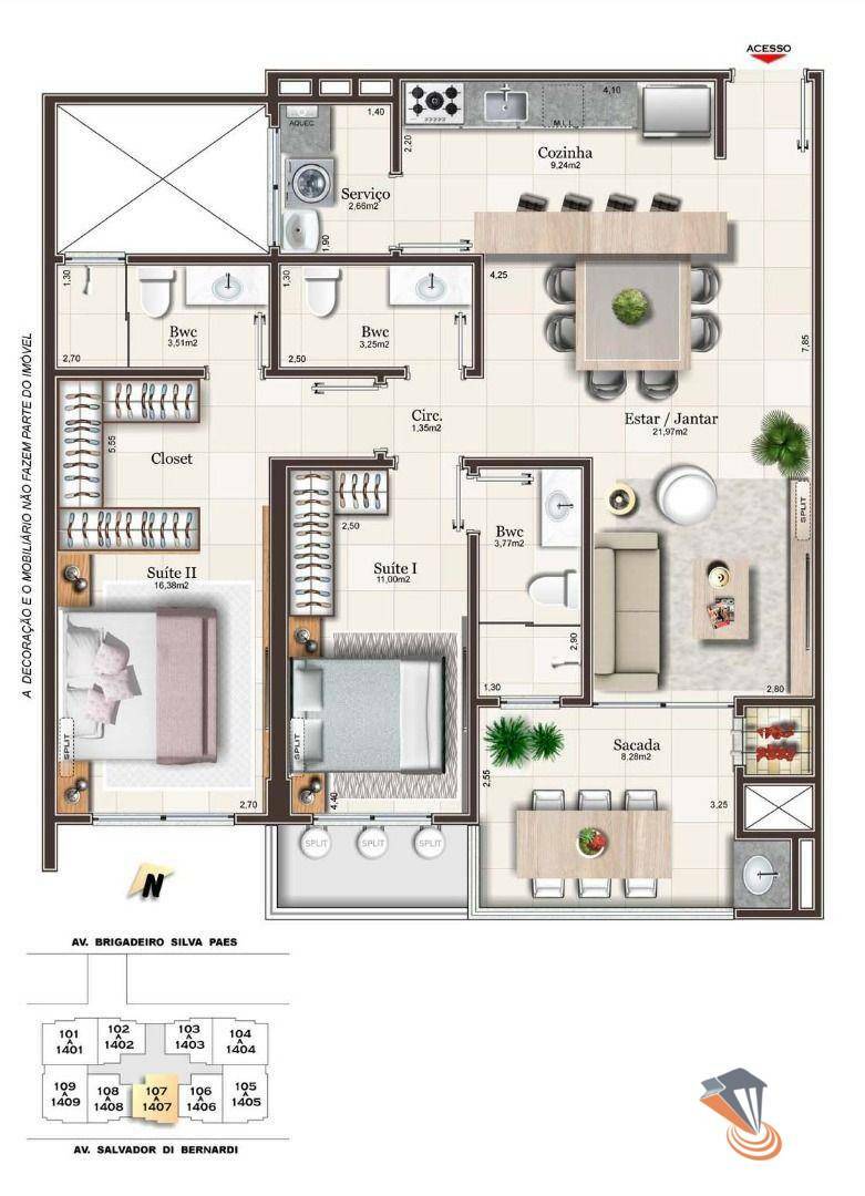 Apartamento à venda com 3 quartos, 123m² - Foto 40