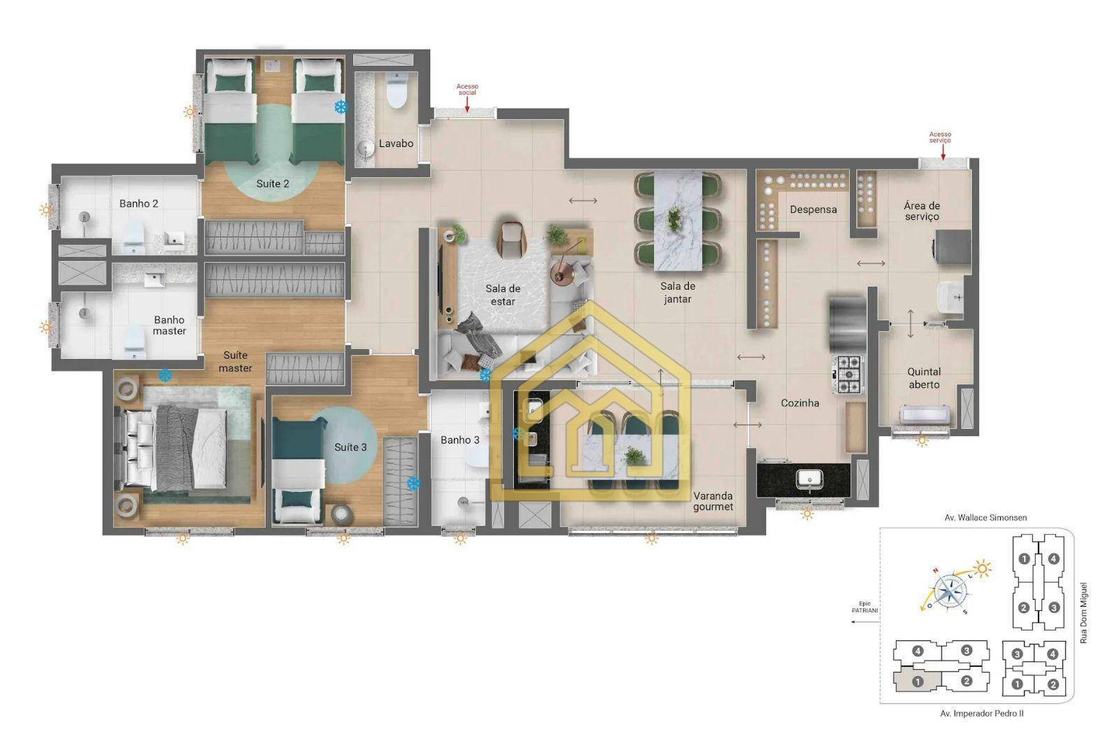 Apartamento à venda com 3 quartos, 117m² - Foto 8