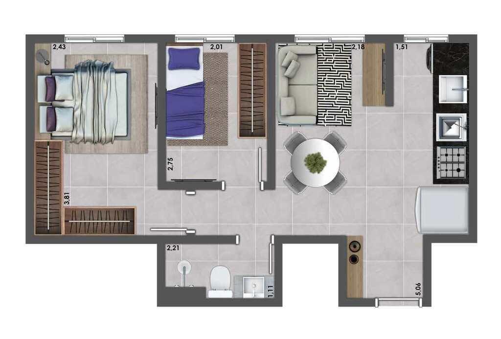 Apartamento à venda com 2 quartos, 41m² - Foto 14