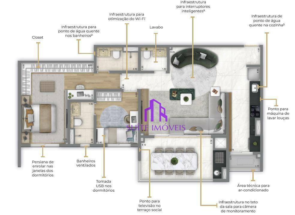 Apartamento à venda com 3 quartos, 90m² - Foto 9