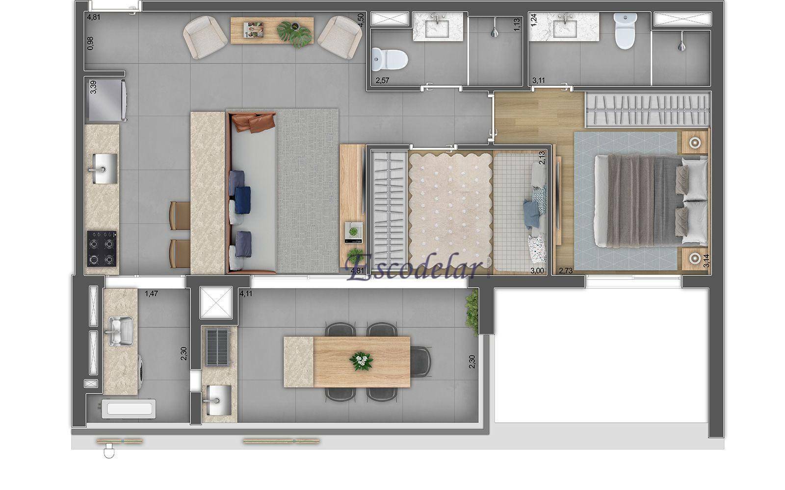 Apartamento à venda com 2 quartos, 71m² - Foto 13