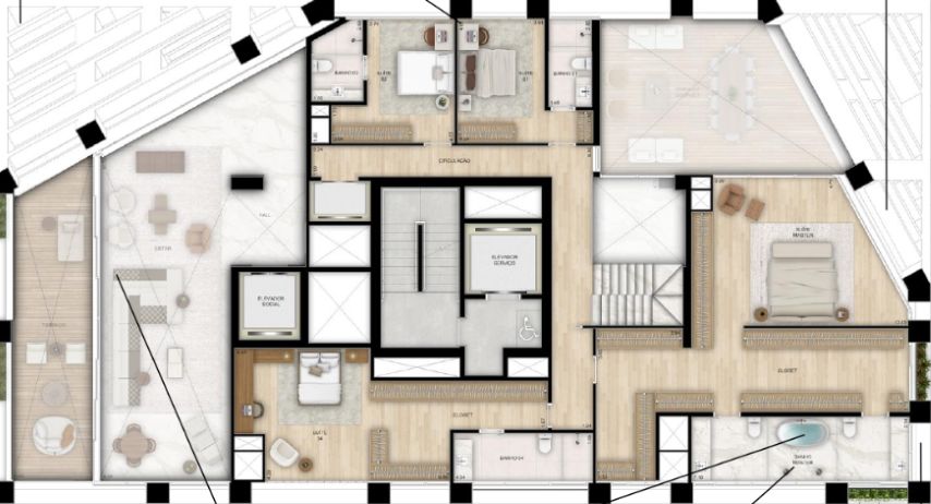 Apartamento à venda com 4 quartos, 401m² - Foto 3