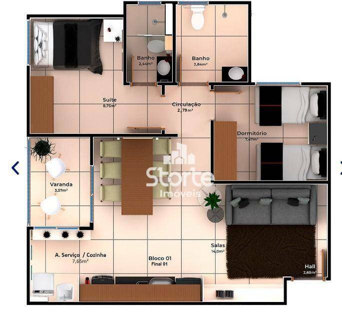 Apartamento à venda com 2 quartos, 51m² - Foto 10