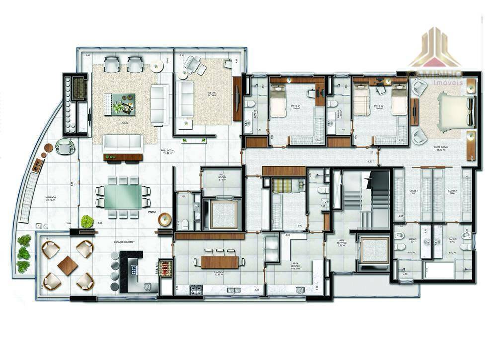 Apartamento à venda com 3 quartos, 330m² - Foto 13