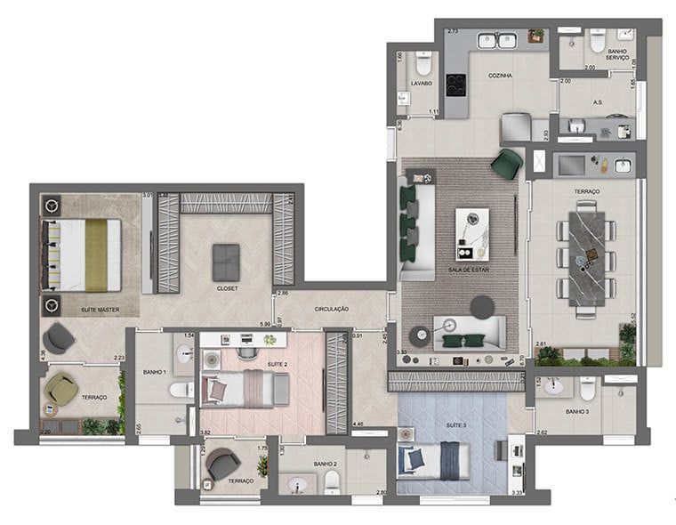 Apartamento à venda com 3 quartos, 140m² - Foto 11