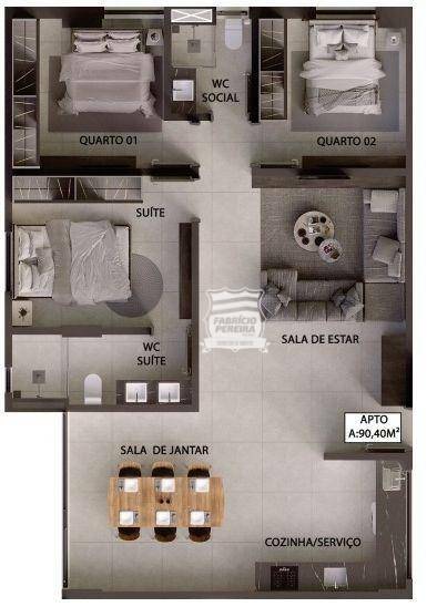 Apartamento à venda com 3 quartos, 90m² - Foto 19