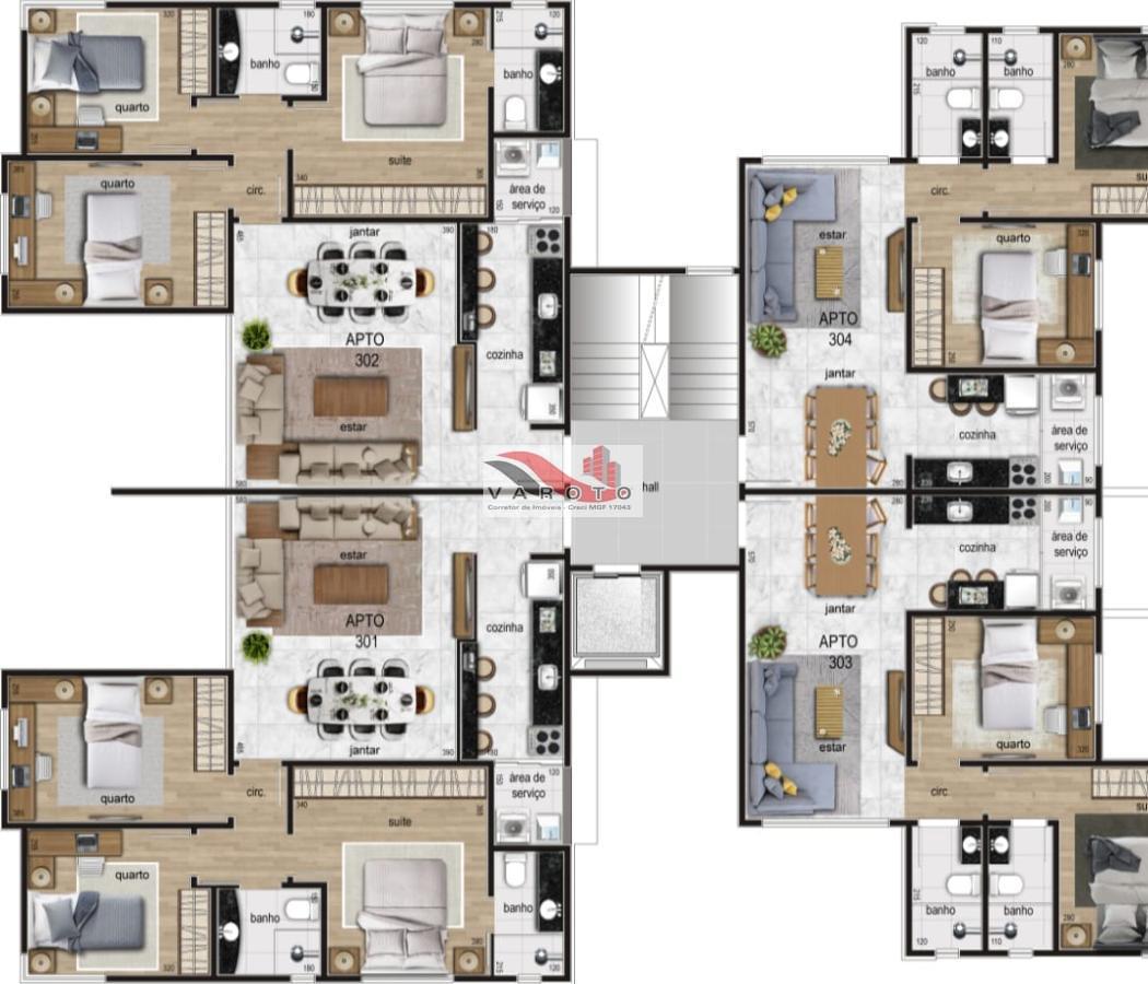 Apartamento à venda com 2 quartos, 75m² - Foto 4