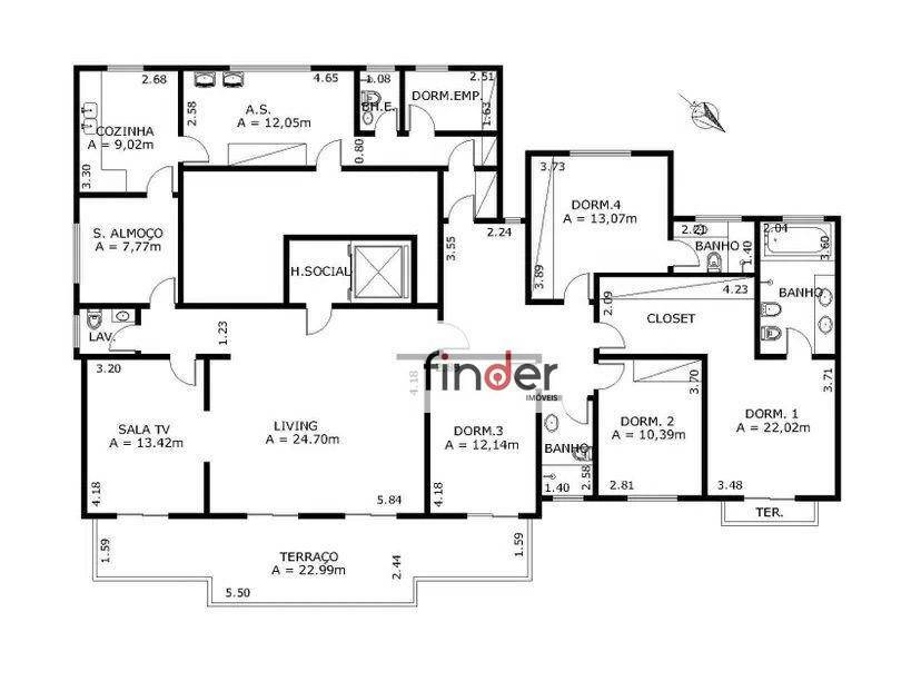 Apartamento à venda com 3 quartos, 221m² - Foto 46