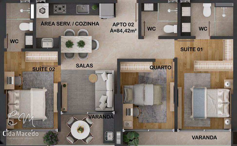 Apartamento à venda com 3 quartos, 117m² - Foto 44