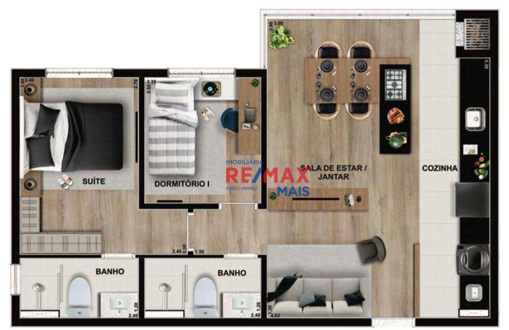 Apartamento à venda com 2 quartos, 57m² - Foto 26