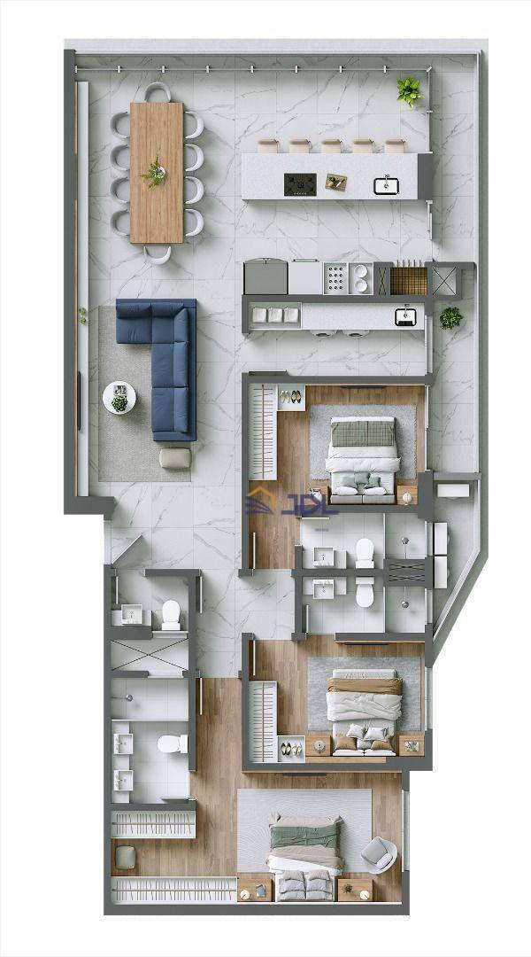 Apartamento à venda com 3 quartos, 152m² - Foto 8