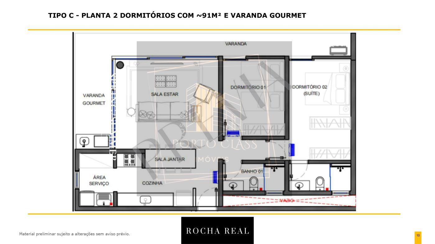 Apartamento à venda com 2 quartos, 91m² - Foto 11