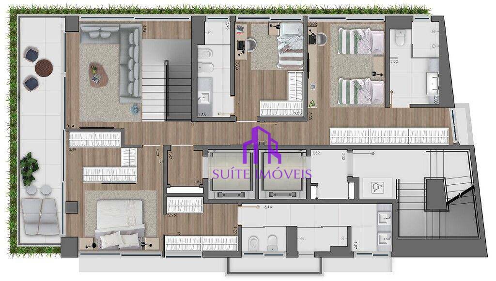 Apartamento à venda com 2 quartos, 162m² - Foto 28