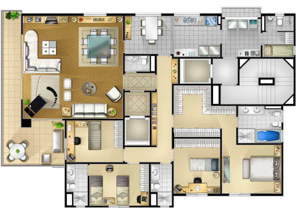 Apartamento à venda com 4 quartos, 205m² - Foto 3