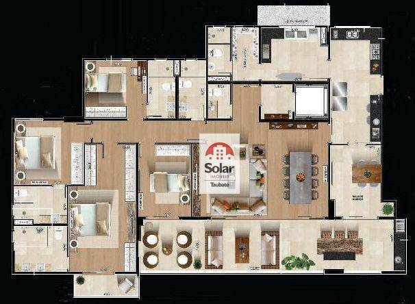 Apartamento à venda com 4 quartos, 211m² - Foto 3