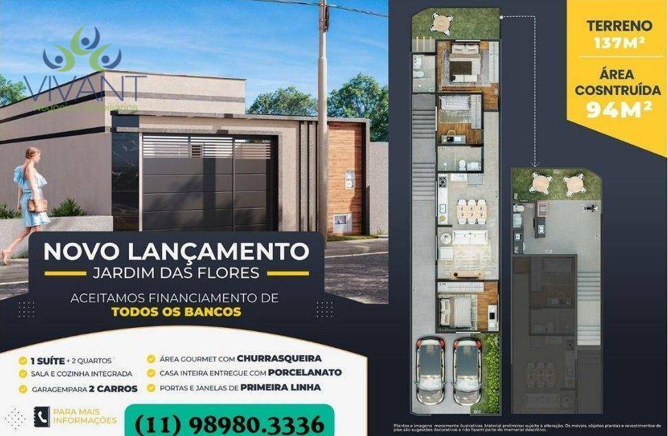 Casa à venda com 3 quartos, 94m² - Foto 1