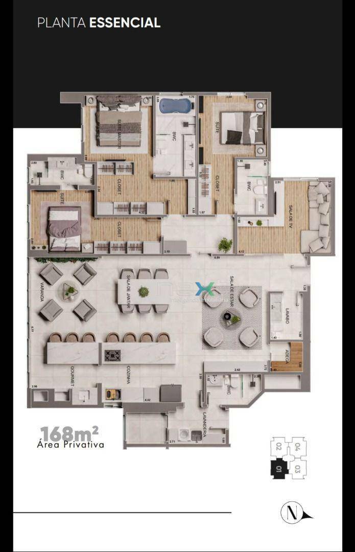 Apartamento à venda com 3 quartos, 168m² - Foto 16