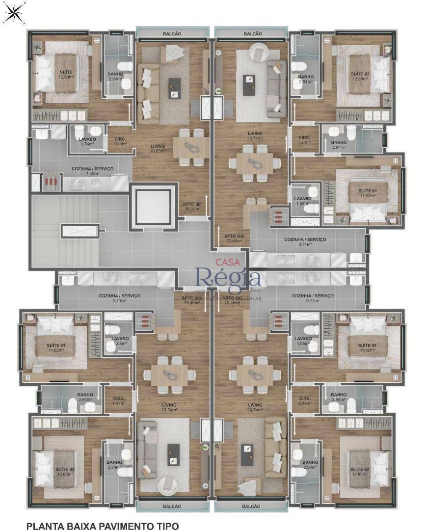 Apartamento à venda com 2 quartos, 88m² - Foto 10