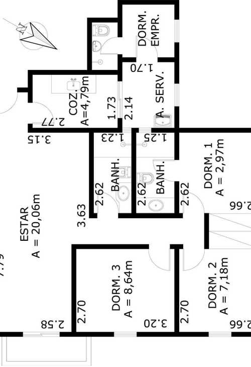 Apartamento à venda com 3 quartos, 85m² - Foto 3